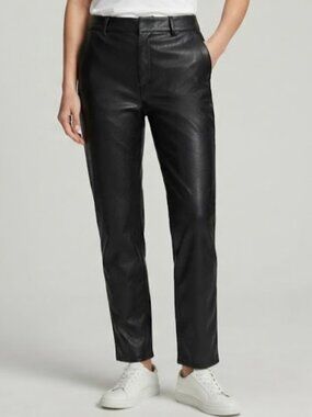 Simons Black Faux Leather Pants